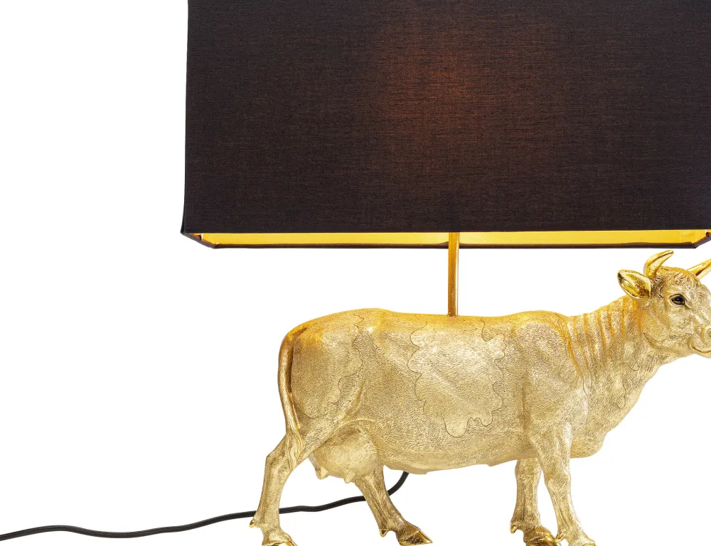 KARE Design Pöytävalaisimet*Cow Gold Lehmäpöytävalaisin, Kulta 52cm