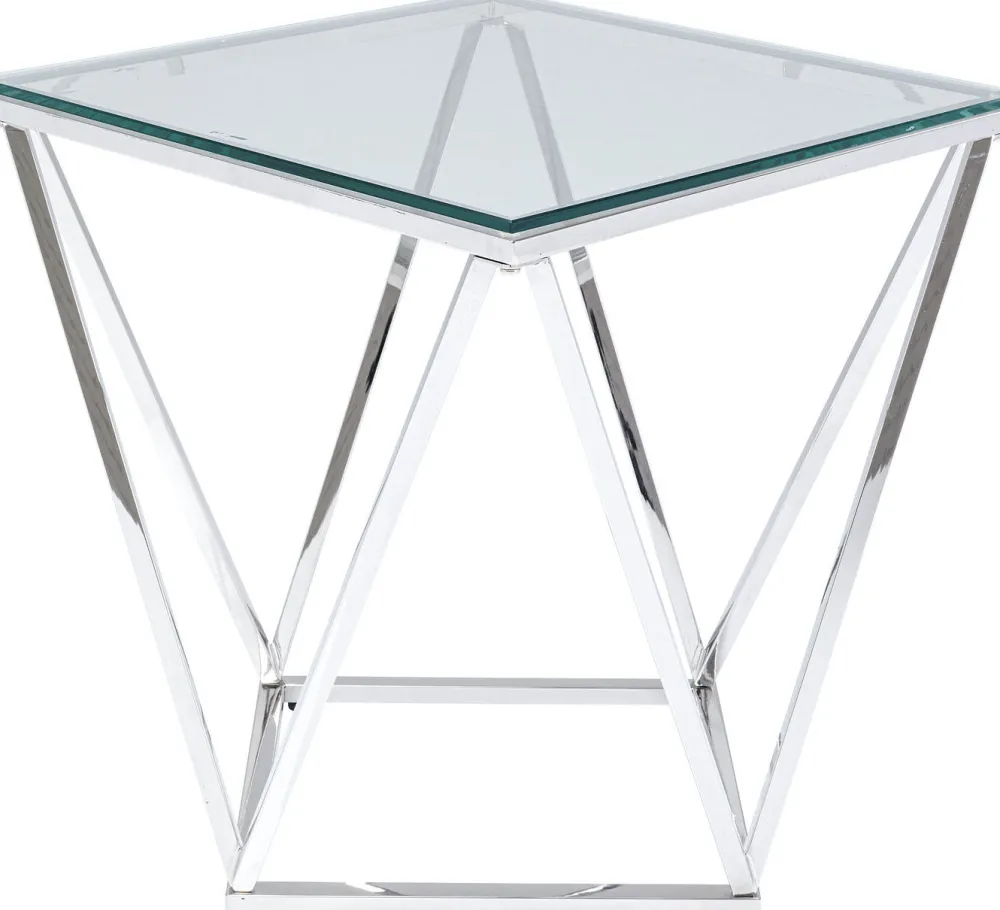 KARE Design Sohvapöydät*Cristallo Sivupöytä Hopea 50x50cm