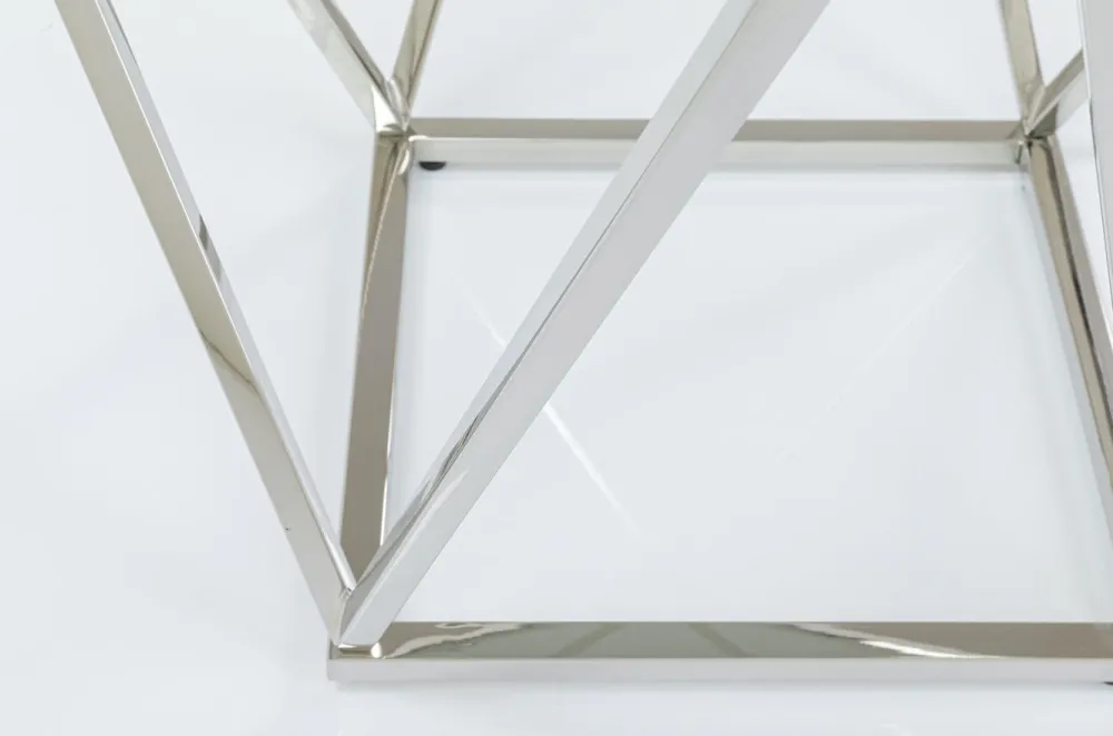 KARE Design Sohvapöydät*Cristallo Sivupöytä Hopea 50x50cm