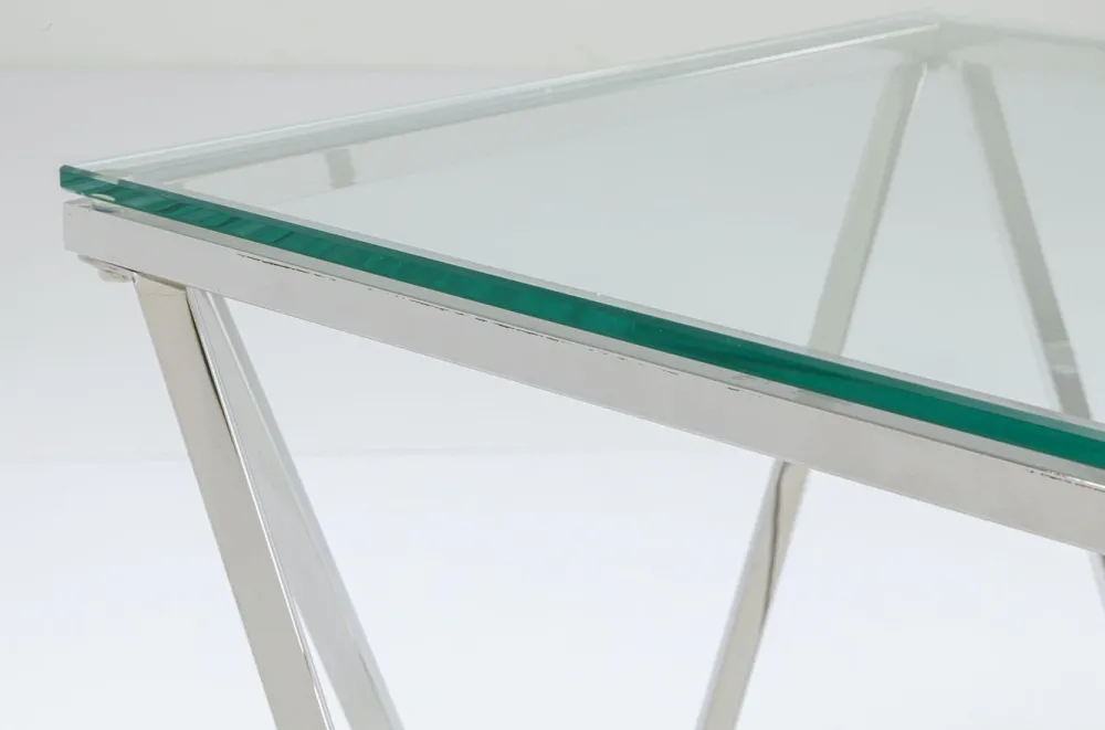 KARE Design Sohvapöydät*Cristallo Sivupöytä Hopea 50x50cm