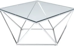 KARE Design Sohvapöydät*Cristallo Sohvapöytä Hopea 80x80cm