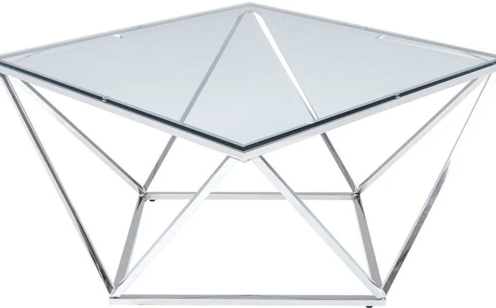 KARE Design Sohvapöydät*Cristallo Sohvapöytä Hopea 80x80cm