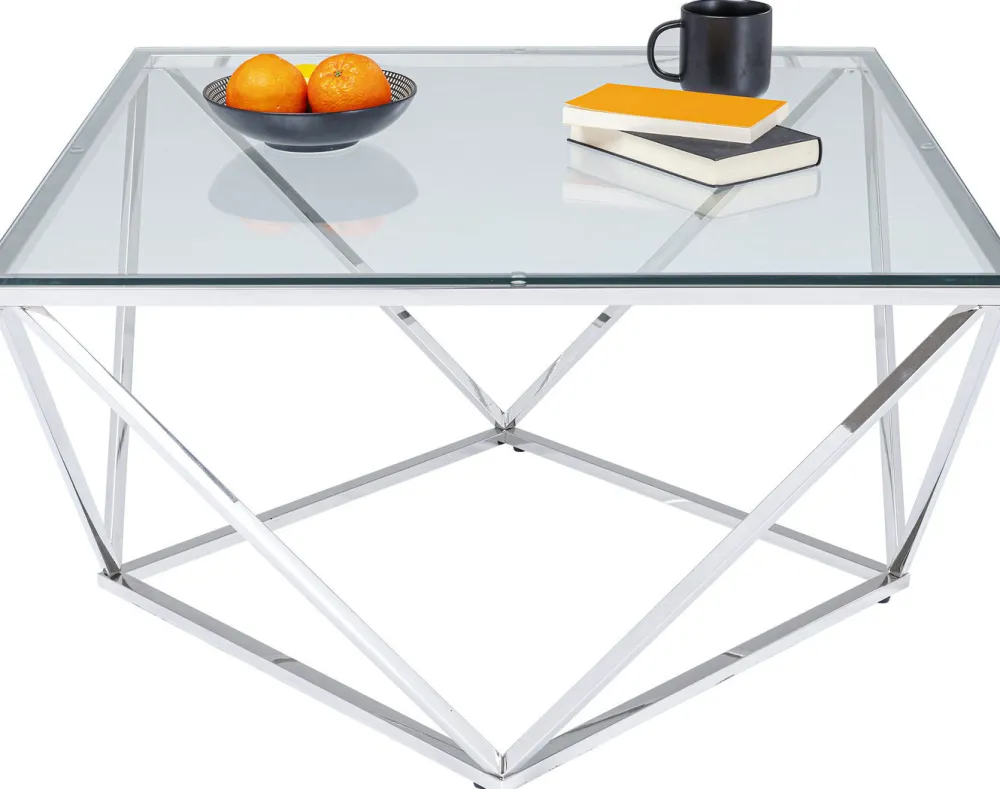 KARE Design Sohvapöydät*Cristallo Sohvapöytä Hopea 80x80cm