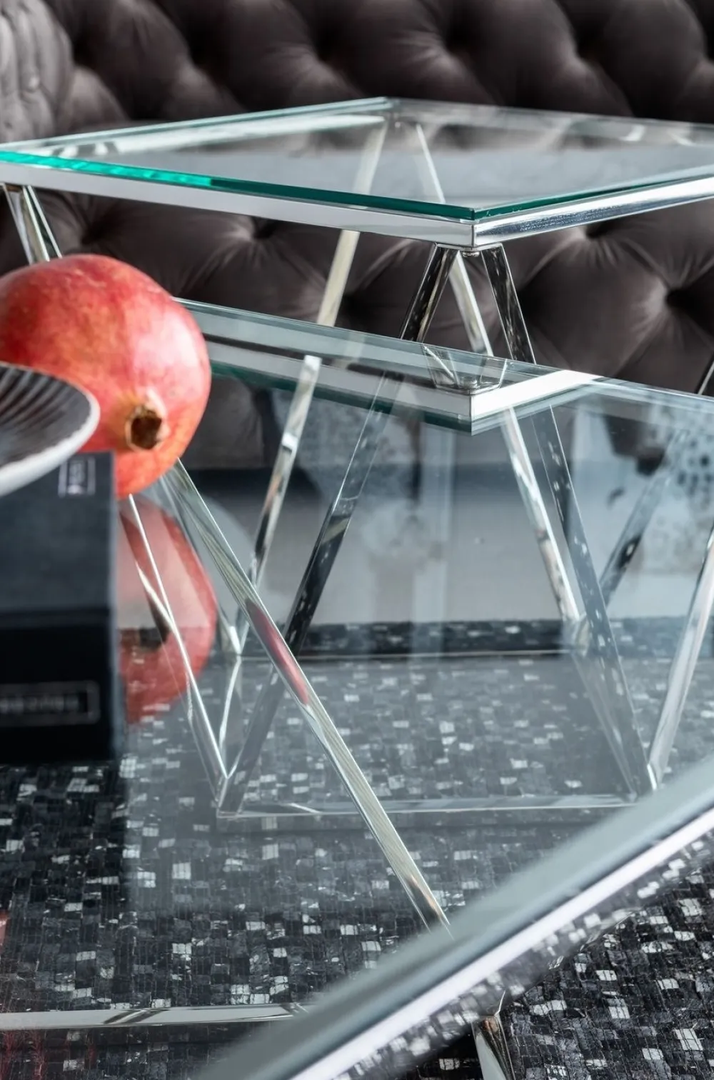 KARE Design Sohvapöydät*Cristallo Sohvapöytä Hopea 80x80cm