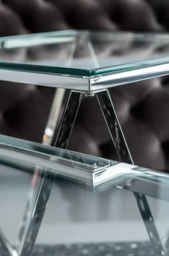 KARE Design Sohvapöydät*Cristallo Sohvapöytä Hopea 80x80cm