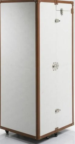 KARE Design Kaapit*Croco Cosmopolitan Matka-arkku Vaatekaappi, Valkoinen