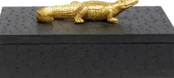 KARE Design Korurasiat*Crocodile Krokotiili Rasiat Musta (2/Setti)