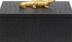 KARE Design Korurasiat*Crocodile Krokotiili Rasiat Musta (2/Setti)
