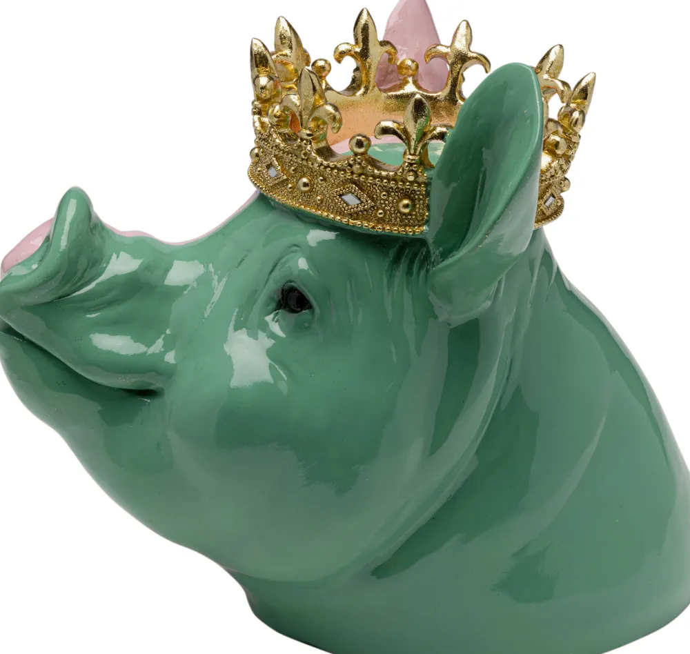 KARE Design Koriste-Esineet*Crowned Pig Kuninkaallinen Possu Koriste-esine 28cm