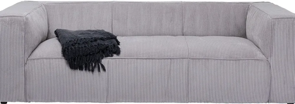 KARE Design Sohvat|Olohuone*Cubetto Cord Sohva 3-istuttava - Vaaleanharmaa 220cm