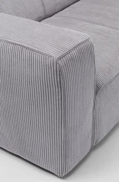 KARE Design Sohvat|Olohuone*Cubetto Cord Sohva 3-istuttava - Vaaleanharmaa 220cm