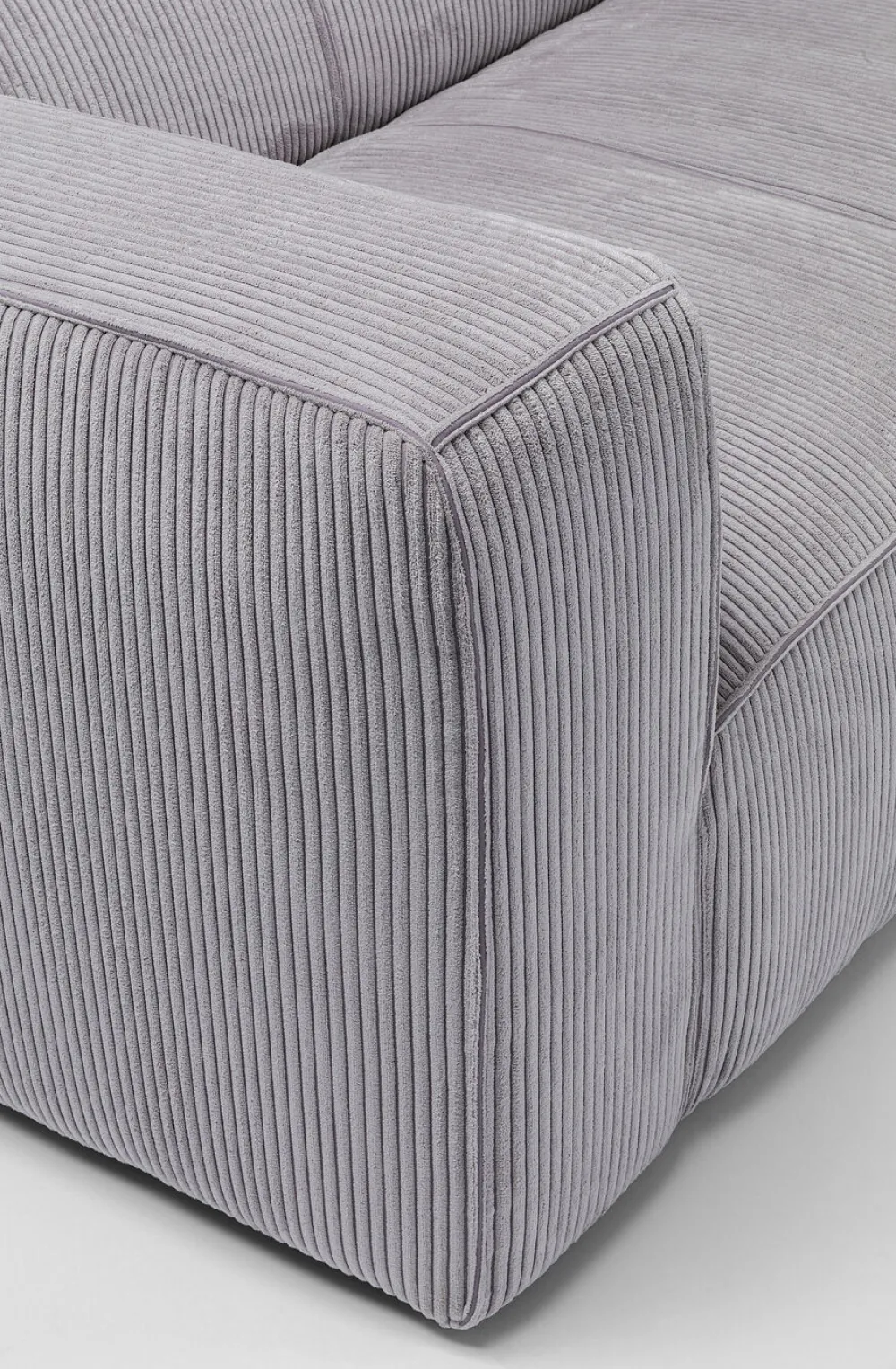 KARE Design Sohvat|Olohuone*Cubetto Cord Sohva 3-istuttava - Vaaleanharmaa 220cm