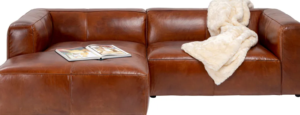 KARE Design Kulmasohvat*Cubetto Kulmasohva, Aitoa Nahkaa Ruskea 170x270cm