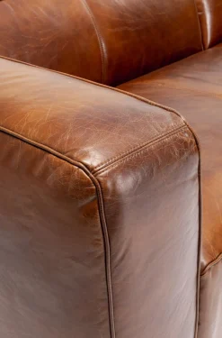 KARE Design Kulmasohvat*Cubetto Kulmasohva, Nahkaa, Ruskea