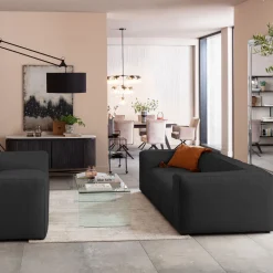 KARE Design Sohvat*Cubetto Sohva 3-istuttava - Tumma Harmaa 220cm