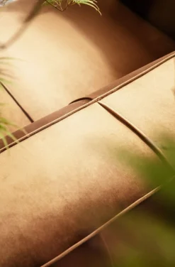 KARE Design Sohvat*Cubetto Sohva, 3-istuttava, Samettia, Ruskea 220cm