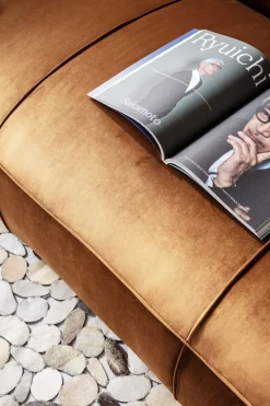 KARE Design Sohvat*Cubetto Sohva, 3-istuttava, Samettia, Ruskea 220cm