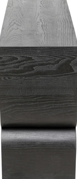 KARE Design Konsolipöydät Ja Sivupöydät*Curve Konsolipöytä, Saarniviilupuu, Musta 120x76cm