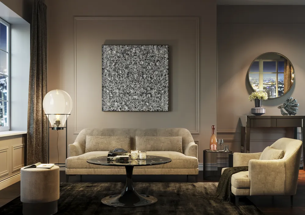 KARE Design Peilit*Curve Pyöreä Peili Metalli Ø100cm