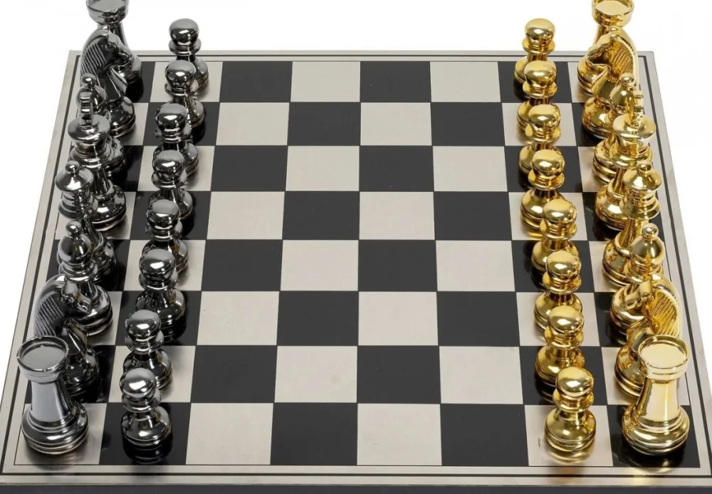 KARE Design Jalalliset Koriste-Esineet*Deco Chess Shakkipeli Koriste-esine 60x60cm