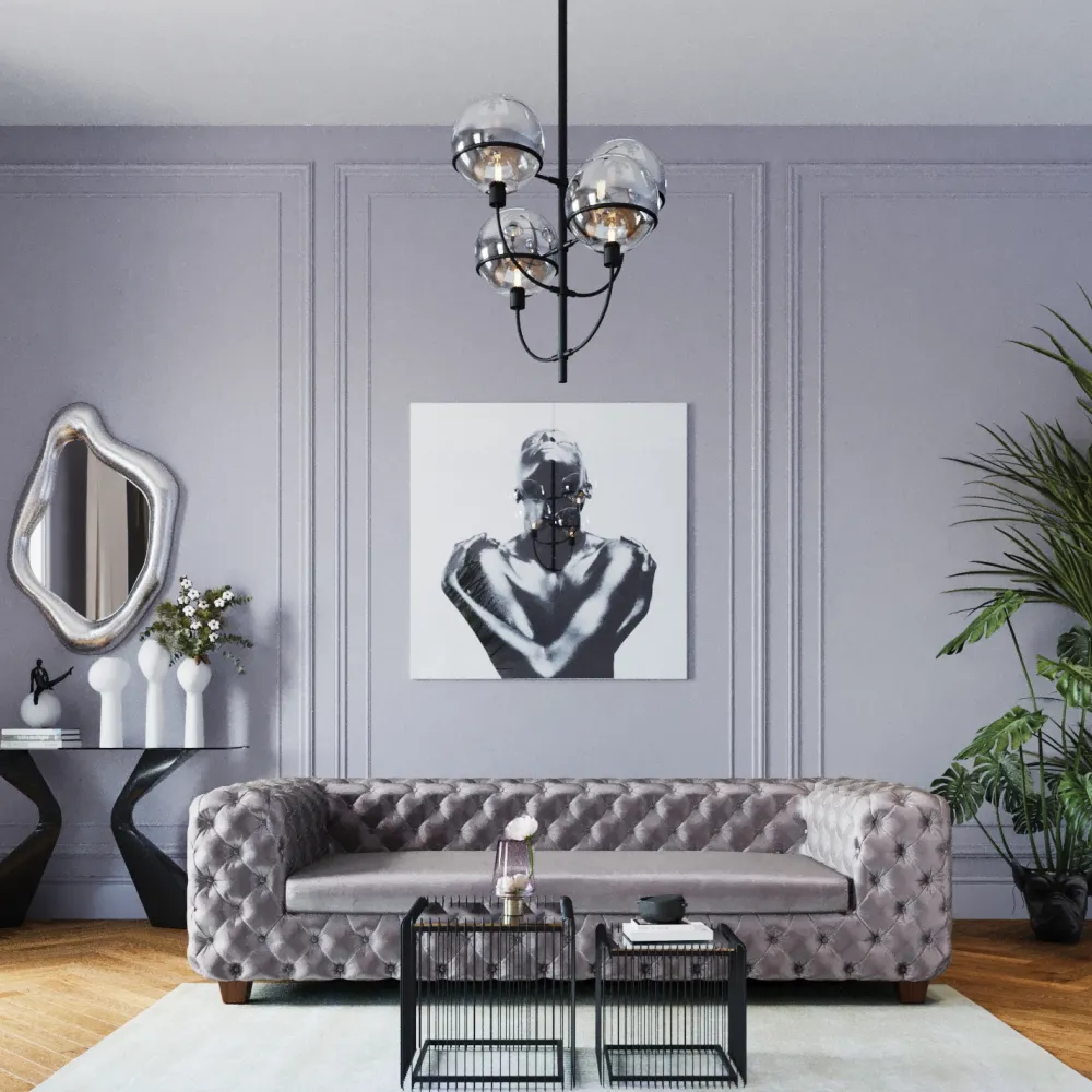 KARE Design Sohvat*Desire Sohva 3-istuttava, Hopeanharmaa