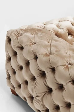 KARE Design Sohvat|Olohuone*Desire Sohva 3-istuttava, Samettia, Ecru