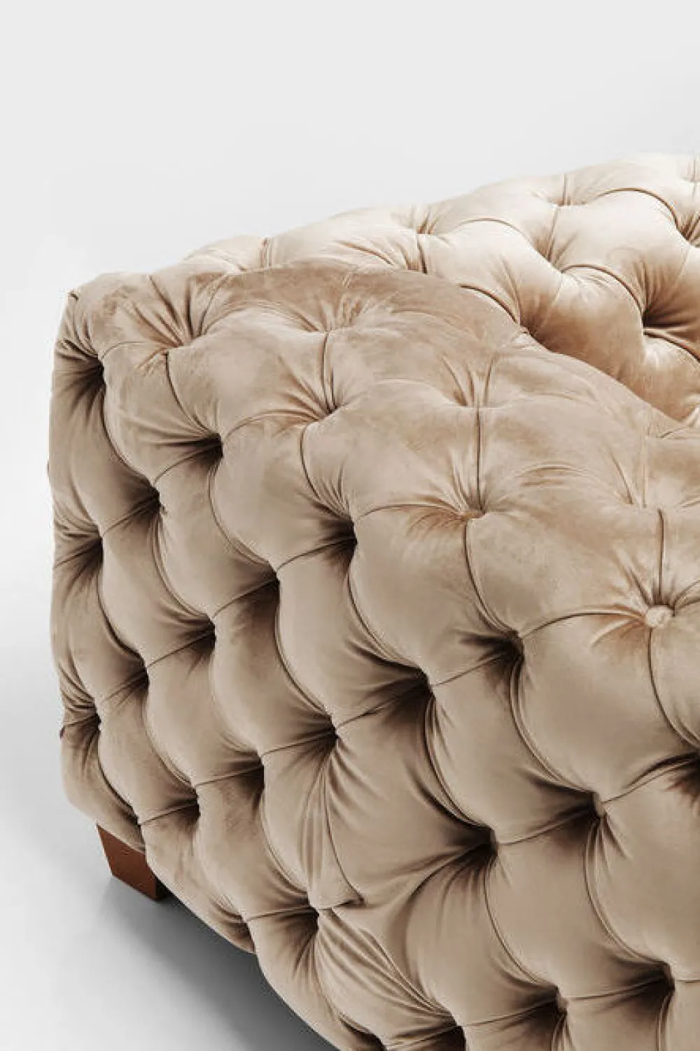 KARE Design Sohvat|Olohuone*Desire Sohva 3-istuttava, Samettia, Ecru