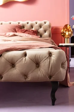 KARE Design Sängyt*Desire Velvet Ecru Sänky, Samettia 160x200cm