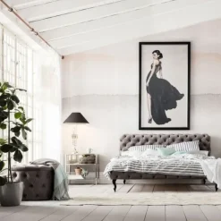 KARE Design Sängyt*Desire Velvet Sänky, Hopeanharmaa 160x200 Cm