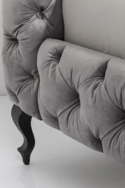 KARE Design Sängyt*Desire Velvet Sänky, Hopeanharmaa 160x200 Cm