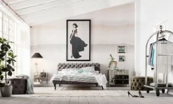 KARE Design Sängyt*Desire Velvet Sänky, Hopeanharmaa 160x200 Cm