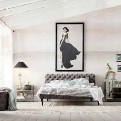 KARE Design Sängyt*Desire Velvet Sänky, Hopeanharmaa 180x200 Cm