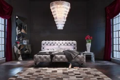 KARE Design Sängyt*Desire Velvet Sänky, Hopeanharmaa 180x200 Cm