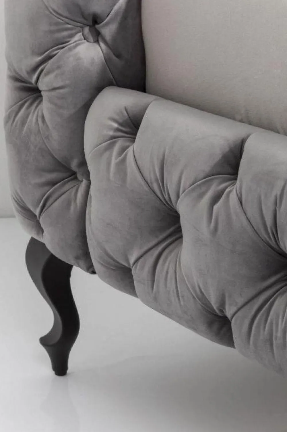 KARE Design Sängyt*Desire Velvet Sänky, Hopeanharmaa 200x200cm