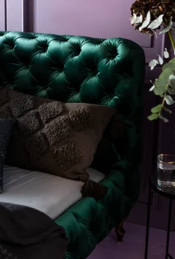 KARE Design Sängyt*Desire Velvet Sänky, Samettia, Vihreä 160x200cm