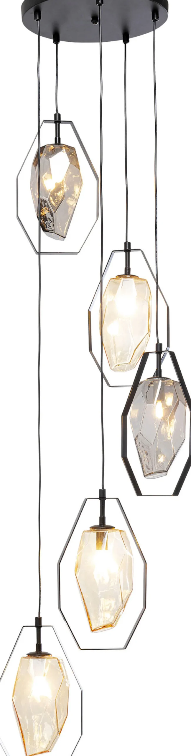 KARE Design Riippuvalaisimet*Diamond Fever Spiral Riippuvalaisin Musta Ø42cm