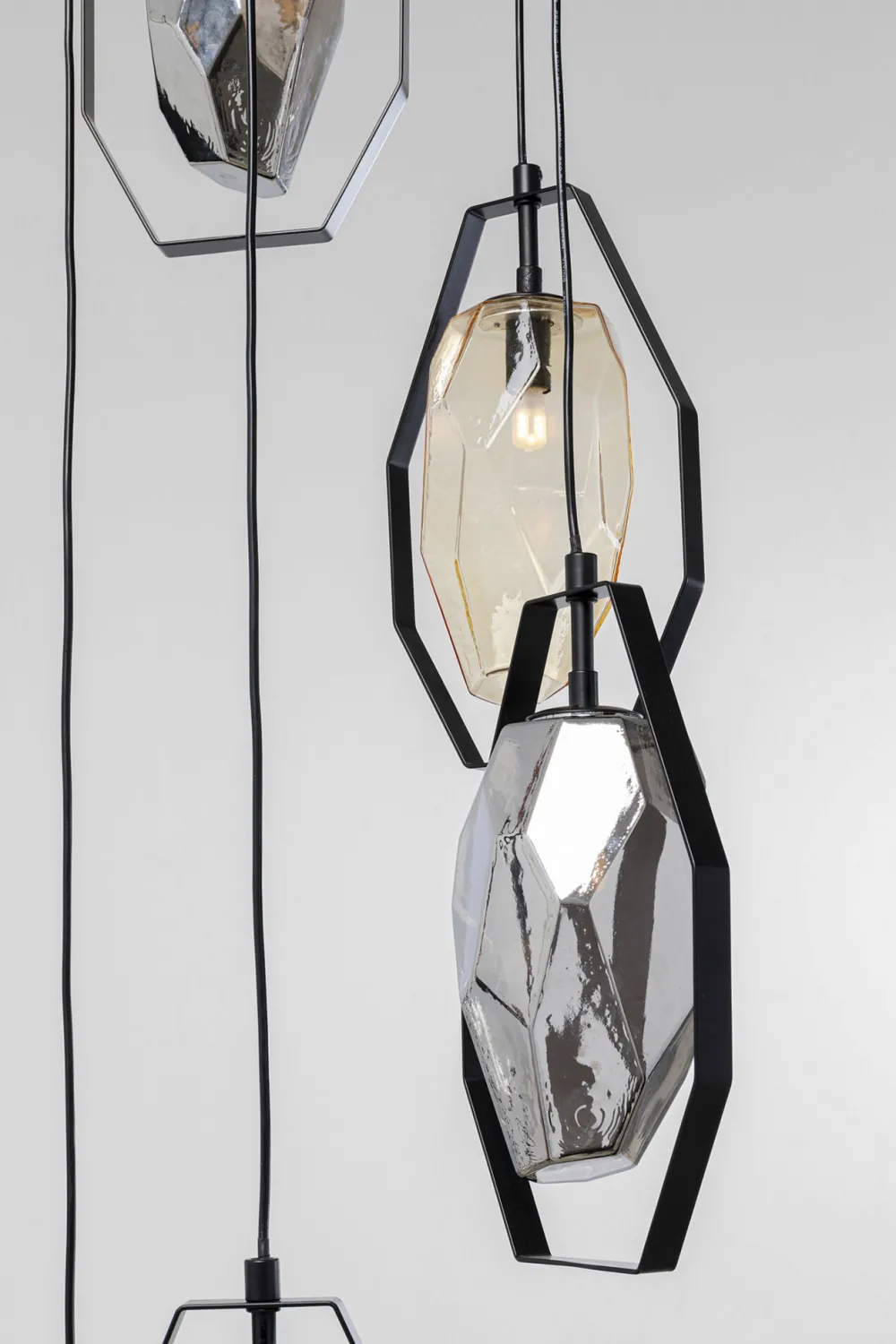 KARE Design Riippuvalaisimet*Diamond Fever Spiral Riippuvalaisin Musta Ø42cm