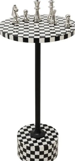KARE Design Sohvapöydät*Domero Chess Shakki, Sivupöytä - Musta, Valkoinen Ø25cm