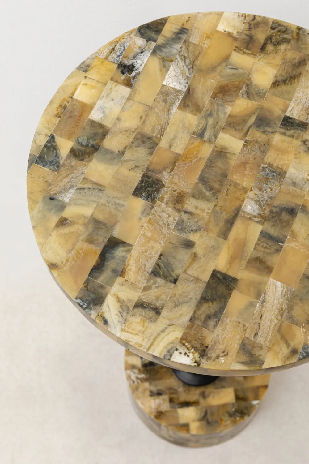 KARE Design Sohvapöydät*Domero Mosaic Sivupöytä, Harmaa Ø25cm