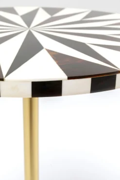 KARE Design Sohvapöydät|Olohuone*Domero Star Sivupöytä, Ruskea-valkoinen Ø40cm