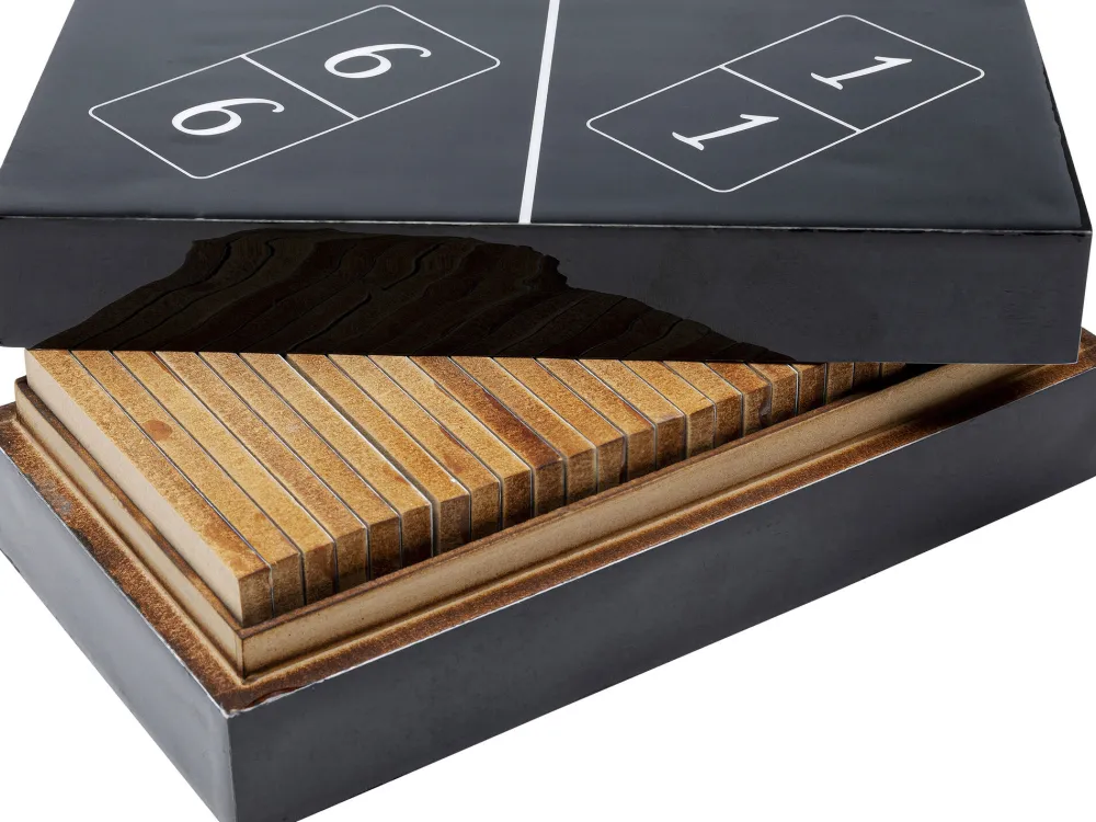 KARE Design Jalalliset Koriste-Esineet*Domino Deco Peli, Koriste-esine, Musta 24x7cm