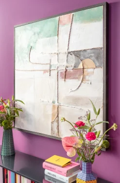 KARE Design Taulut*Dust Green Kehystetty Taulu 120x120cm