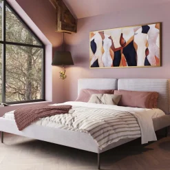 KARE Design Sängyt*East Side Sänky, Vakosamettia, Harmaa 180x200cm