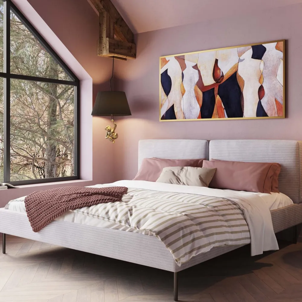 KARE Design Sängyt*East Side Sänky, Vakosamettia, Harmaa 180x200cm