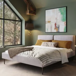 KARE Design Sängyt*East Side Sänky, Vakosamettia, Harmaa 160x200cm