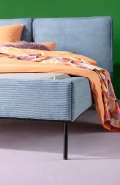 KARE Design Sängyt*East Side Sänky, Vakosamettia, Sininen 160x200cm