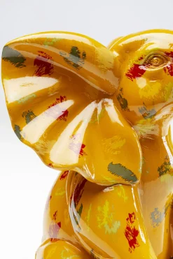 KARE Design Koriste-Esineet*Elephant Dots Elefantti Koriste-esine Keltainen 18cm