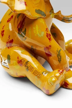 KARE Design Koriste-Esineet*Elephant Dots Elefantti Koriste-esine Keltainen 18cm