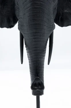 KARE Design Lyhdyt|Kynttilänjalat*Elephant Head Kynttilänjalka Musta 49cm