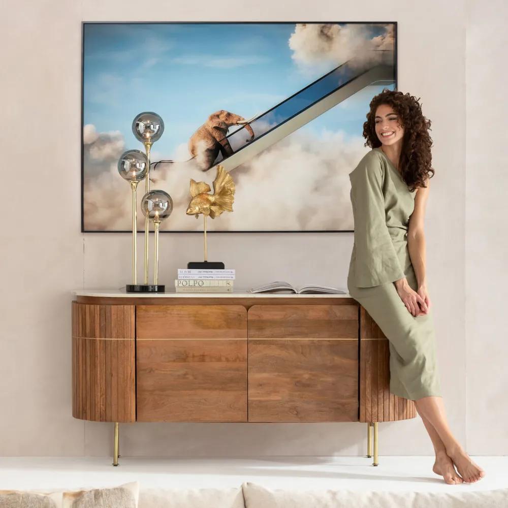 KARE Design Taulut*Elephant In The Sky Elefantti Kehystetty Taulu 150x100cm